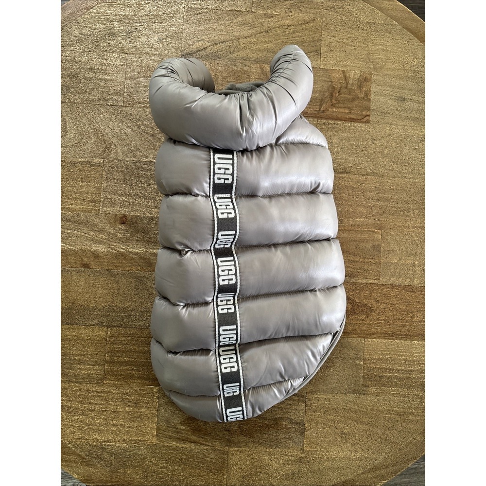 UGG Medium Pet Puffer Coat Jacket‎ in Seal Gray - Picture 2 of 8